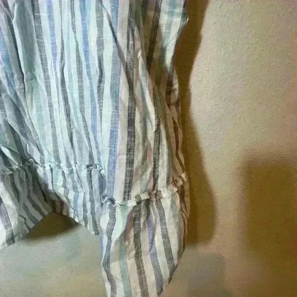 Lane Bryant Blue, Gray, and White Striped Sleeveless Top- Size 26 (Plus size) - Picture 3 of 6